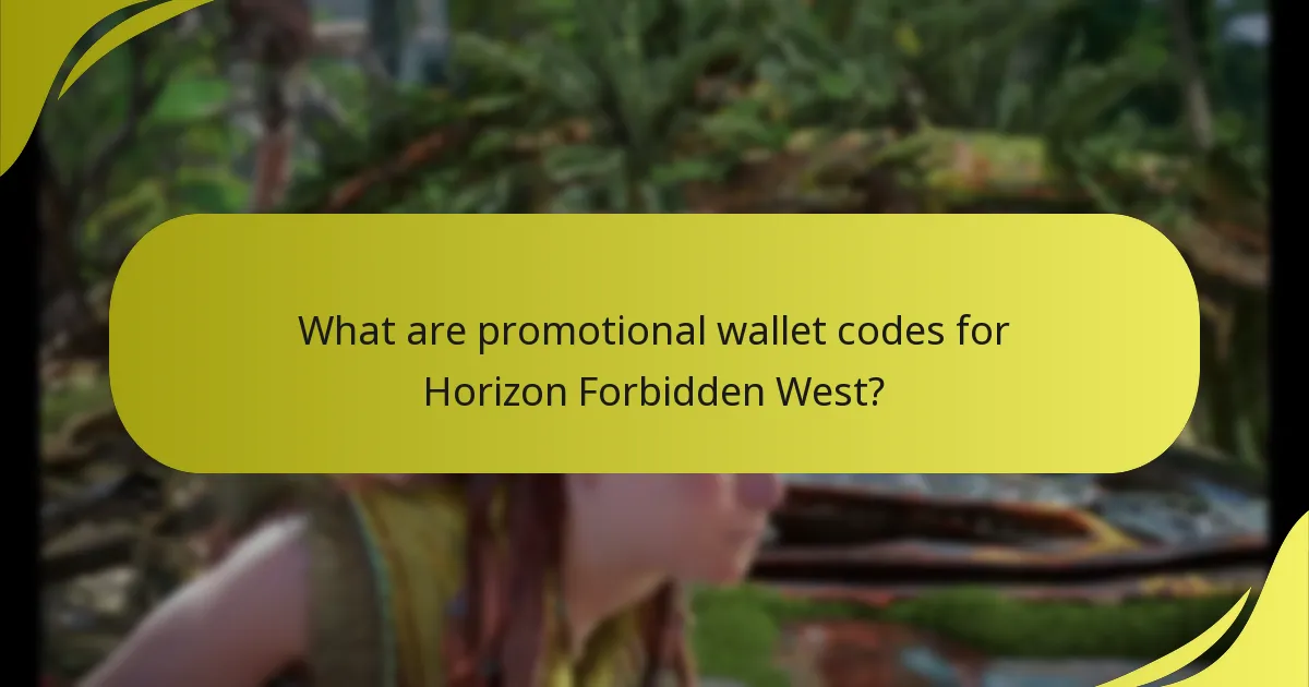 How do I redeem promotional wallet codes for Horizon Forbidden West?